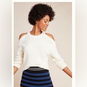 Anthro open shoulder sweater